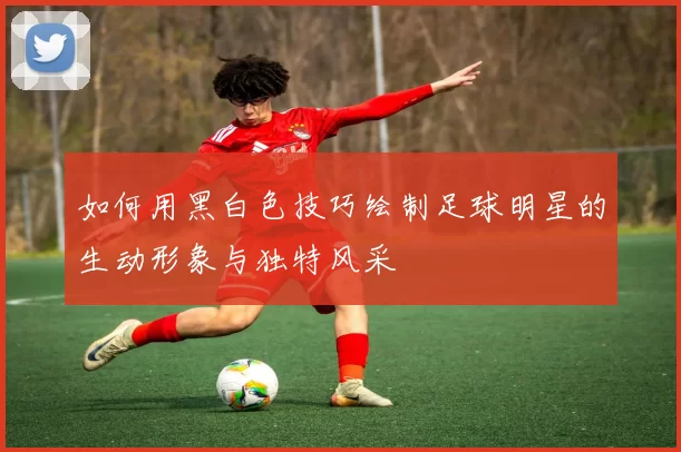如何用黑白色技巧绘制足球明星的生动形象与独特风采