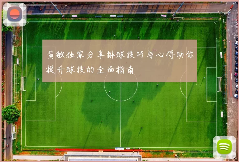 黄敏独家分享排球技巧与心得助你提升球技的全面指南